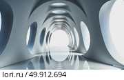 AI Generative Retrofuturism interior of the building, free space bright spacious corridor. Стоковое AI-видео, аниматор Spirit River / Фотобанк Лори
