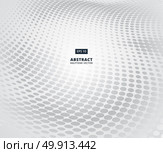Grey ellipse halftone pattern in perspective on white background for abstract background concept vector. Стоковая иллюстрация, агентство Ingram Publishing / Фотобанк Лори