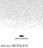  Abstract gray and white square geometric with copy space, Technology digital, Vector background. Стоковая иллюстрация, агентство Ingram Publishing / Фотобанк Лори