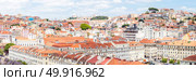 Panorama of Cityscape of Lisbon capital city of Portugal. Стоковое фото, агентство Ingram Publishing / Фотобанк Лори