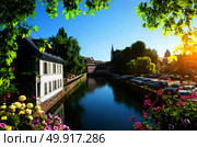 Cityscape of Strasbourg in warm summer day, France. Стоковое фото, агентство Ingram Publishing / Фотобанк Лори