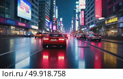 AI Generative Futurism science fiction, cyber city, panorama virtual reality, car automobile transport. Стоковое AI-видео, аниматор Spirit River / Фотобанк Лори