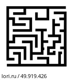 Labyrinth, maze conundrum black icon . Стоковая иллюстрация, агентство Ingram Publishing / Фотобанк Лори