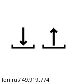 Sign upload and download it is black icon . Simple style .. Sign upload and download it is black icon . Стоковая иллюстрация, агентство Ingram Publishing / Фотобанк Лори