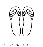 Beach slippers black icon . Стоковая иллюстрация, агентство Ingram Publishing / Фотобанк Лори
