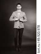 Stylish young brunet in jacket. Стоковое фото, агентство Ingram Publishing / Фотобанк Лори