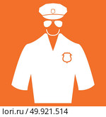 Police white color icon .. Police it is white color icon . Стоковая иллюстрация, агентство Ingram Publishing / Фотобанк Лори