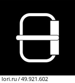 Buckle  white color icon .. Buckle  it is white color icon . Стоковая иллюстрация, агентство Ingram Publishing / Фотобанк Лори