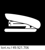 Stapler white color icon .. Stapler it is white color icon . Стоковая иллюстрация, агентство Ingram Publishing / Фотобанк Лори