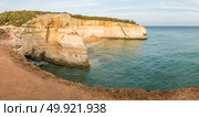 Benagil beach caves in the coastline, Algarve Portugal. Стоковое фото, агентство Ingram Publishing / Фотобанк Лори
