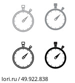 The stopwatch   the black and grey color set icon .. The stopwatch   it is the black and grey color set icon . Стоковая иллюстрация, агентство Ingram Publishing / Фотобанк Лори