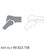 Knee joint grey set  grey set  icon .. Knee joint grey set  icon . Стоковая иллюстрация, агентство Ingram Publishing / Фотобанк Лори