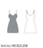 Sundress , combination or nightie grey set icon . Стоковая иллюстрация, агентство Ingram Publishing / Фотобанк Лори