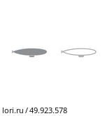 Dirigible grey set icon . Стоковая иллюстрация, агентство Ingram Publishing / Фотобанк Лори
