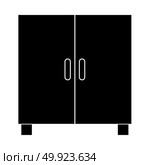 Cupboard or cabinet black icon . Стоковая иллюстрация, агентство Ingram Publishing / Фотобанк Лори