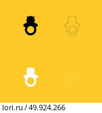 Rattle black and white set icon .. Rattle black and white set icon . Flat style . Стоковая иллюстрация, агентство Ingram Publishing / Фотобанк Лори