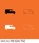 Minibus black and white set icon .. Minibus black and white set  icon . Стоковая иллюстрация, агентство Ingram Publishing / Фотобанк Лори