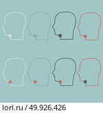 Head with sore throat icon.. Head with sore throat icon set. Стоковая иллюстрация, агентство Ingram Publishing / Фотобанк Лори