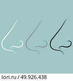 Nose white grey black colour icon.. Nose white grey black colour icon set. Стоковая иллюстрация, агентство Ingram Publishing / Фотобанк Лори
