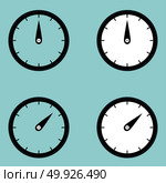 Black clock watcher timer icon.. Black clock watcher timer icon it is set. Стоковая иллюстрация, агентство Ingram Publishing / Фотобанк Лори