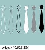 Tie or cravat path and flat style icon.. Tie or cravat path and flat style icon set. Стоковая иллюстрация, агентство Ingram Publishing / Фотобанк Лори