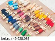 Colorful embroidery thread. Стоковое фото, агентство Ingram Publishing / Фотобанк Лори