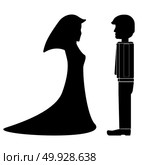 Fiance and fiancee bridegroom and marriageable girl.. Fiance and fiancee bridegroom and marriageable girl icon. Стоковая иллюстрация, агентство Ingram Publishing / Фотобанк Лори
