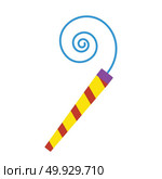 Party whistle icon. Flat color design. Vector illustration. Стоковая иллюстрация, агентство Ingram Publishing / Фотобанк Лори