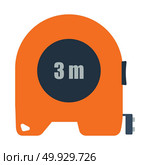 Icon of constriction tape measure. Flat color design. Vector illustration. Стоковая иллюстрация, агентство Ingram Publishing / Фотобанк Лори