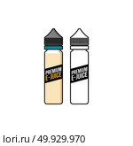 personal vaporizer e-cigarette e-juice liquid plastic bottle. personal vaporizer e-cigarette e-juice liquid plastic bottle vector art. Стоковая иллюстрация, агентство Ingram Publishing / Фотобанк Лори