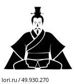 Emperor of China icon black icon flat illustration symple style. . Стоковая иллюстрация, агентство Ingram Publishing / Фотобанк Лори