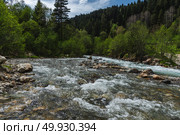 Горная река. Стоковое фото, фотограф Андрей Конев / Фотобанк Лори