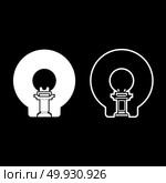 Magnetic resonance imaging diagnostic icon set white color vector illustration flat style simple image. Стоковая иллюстрация, агентство Ingram Publishing / Фотобанк Лори