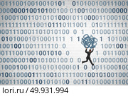 Data breach and private personal information theft as a technology security  concept as a digital thief stealing code as a computing risk idea in a 3D illustration style. Стоковое фото, агентство Ingram Publishing / Фотобанк Лори