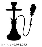 Hookah shisha icon black color vector illustration flat style simple image. Стоковая иллюстрация, агентство Ingram Publishing / Фотобанк Лори