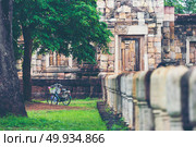 Temple built of stone Historic sites in Thailand. Стоковое фото, агентство Ingram Publishing / Фотобанк Лори