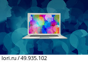 People search concept and social media searching or internet popularity and followers symbol with 3D illustration elements.. People Search. Стоковое фото, агентство Ingram Publishing / Фотобанк Лори