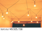Decorative antique edison style light bulbs. Стоковое фото, агентство Ingram Publishing / Фотобанк Лори