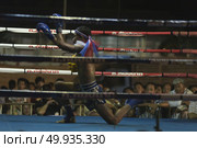HUA HIN THAILAND- JANUARY 25 : Unidentified players in Muaythai " Muay Thai" on January 25 , 2016 at Khoa Kittisukato temple Hua Hin Thailand. Редакционное фото, агентство Ingram Publishing / Фотобанк Лори