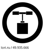 Detonator icon black color in circle round vector illustration. Стоковая иллюстрация, агентство Ingram Publishing / Фотобанк Лори