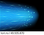 Abstract technology transfer data innovation on blue background. You can use for design print, brochure, poster, banner, website. Vector illustration. Abstract technology transfer data innovation on blue background. Стоковая иллюстрация, агентство Ingram Publishing / Фотобанк Лори