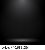 Black studio room with lighting effects and horizontal lines texture. You can use for background for display your products. Vector illustration. Black studio room with lighting effects and horizontal lines tex. Стоковая иллюстрация, агентство Ingram Publishing / Фотобанк Лори