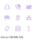 snapchat , viber , hi5 , message ,badge , network , eraser , celender , pencil , icons , flat , icon , set , vector , qualilty , design , collection , creative , social media , social , . Стоковая иллюстрация, агентство Ingram Publishing / Фотобанк Лори