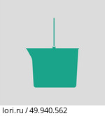 Icon of bucket. Gray background with green. Vector illustration. Стоковое фото, агентство Ingram Publishing / Фотобанк Лори