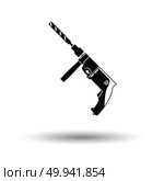 Electric perforator icon. White background with shadow design. Vector illustration. Стоковое фото, агентство Ingram Publishing / Фотобанк Лори
