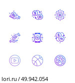 youtube, dribble , basketball , Nexus , nxs , crypto , currency , crypto cuurency , money , exchange , coin , dollar , graph , icon, vector, design,  flat,  collection, style, creative,  icons. Стоковая иллюстрация, агентство Ingram Publishing / Фотобанк Лори