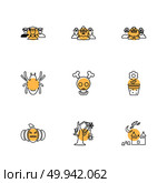 tree , spider, pumpkin , halloween , rip , graveyard , horror , pumpkin , grave , cross , bat , scary , scare , candy , rip , horror , night , spider , icon, vector, design,  flat,  collection, style, creative,  icons. Стоковая иллюстрация, агентство Ingram Publishing / Фотобанк Лори