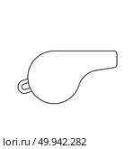 Whistle icon. Thin line design. Vector illustration. Стоковая иллюстрация, агентство Ingram Publishing / Фотобанк Лори