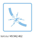 Icon of Wire . Blue frame design. Vector illustration. Стоковое фото, агентство Ingram Publishing / Фотобанк Лори