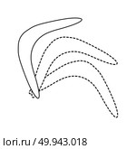 Icon of boomerang. Thin line design. Vector illustration. Стоковая иллюстрация, агентство Ingram Publishing / Фотобанк Лори